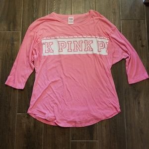 VS PINK ▪Campus 3/4 sleeve tee